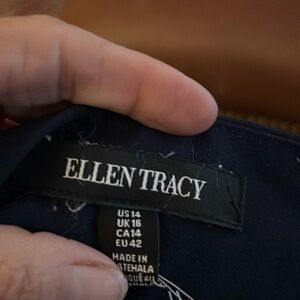 Ellen Tracy - Navy Slacks- roomy 14